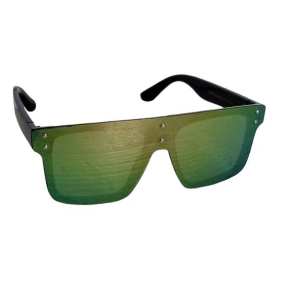 Sunglasses Square Silhouette Shield Reflective Style Lens UV Blocking WOMEN'S - Picture 1 of 12